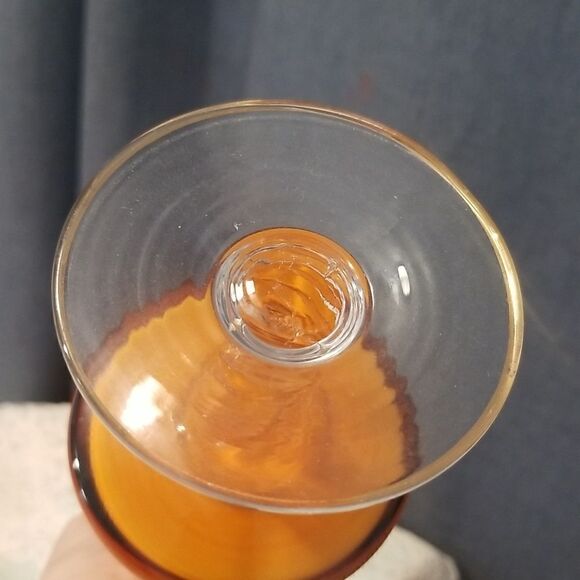 Vintage Art Glass Vase Yellow 12.5" - Picture 6 of 11